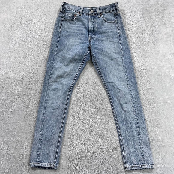 Levi's Altered 501 Skinny Jeans Men 27x28* Blue Button Fly Denim‎ Cotton